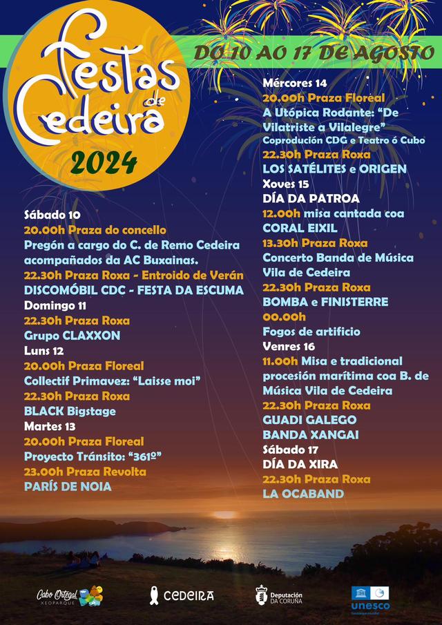 Cartel de las fiestas de Cedeira