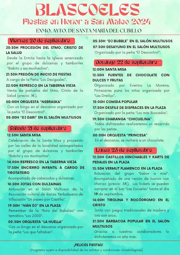 Cartel de fiestas | Fiestas en Honor a San Mateo