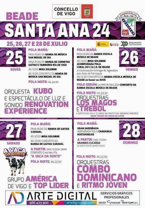 Cartel de fiestas | Santa Ana de Beade