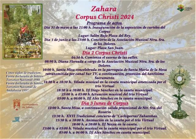 Cartel de las fiestas de Zahara