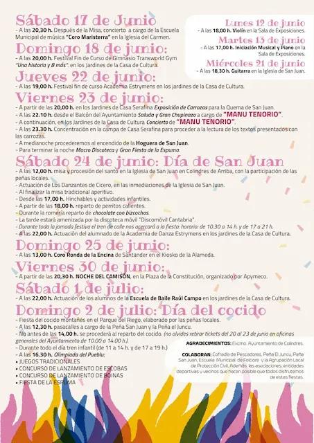 Cartel de las fiestas de Colindres