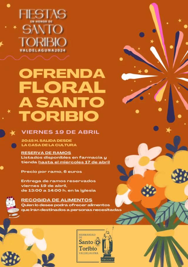 Cartel de fiestas | Ofrenda floral a Santo Toribio