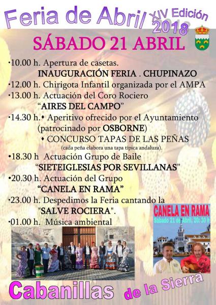 Cartel de las fiestas de Cabanillas de la Sierra