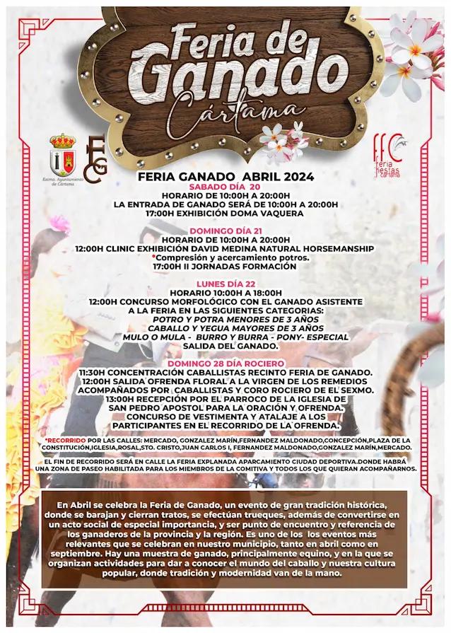 Cartel de fiestas | Feria del ganado Abril