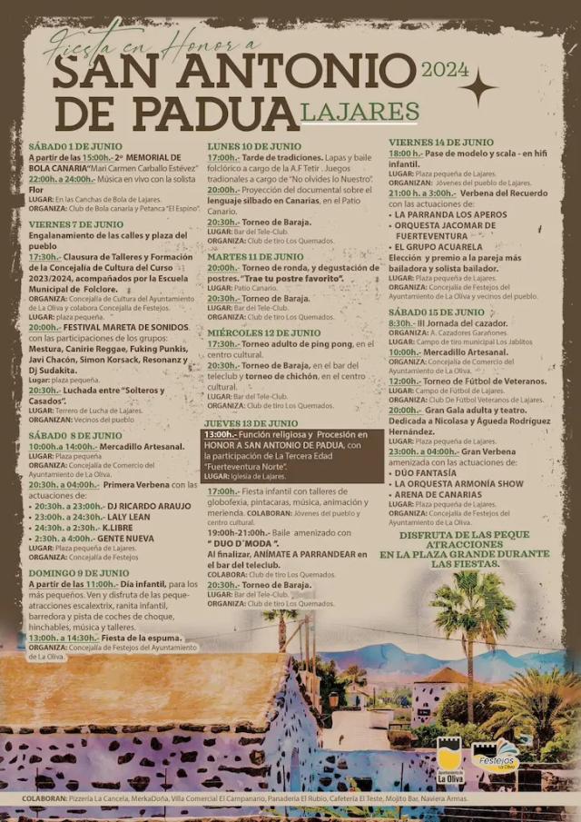 Cartel de las fiestas de Lajares