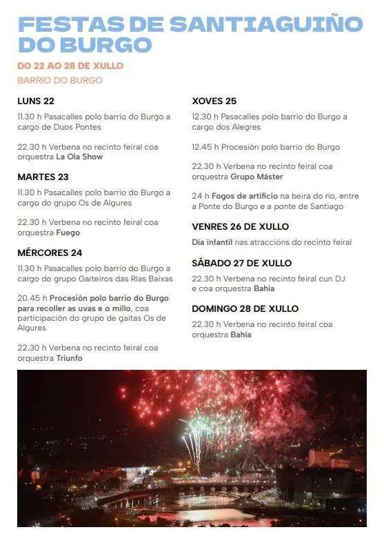 Cartel de fiestas | Fiestas de Santiaguiño do Burgo