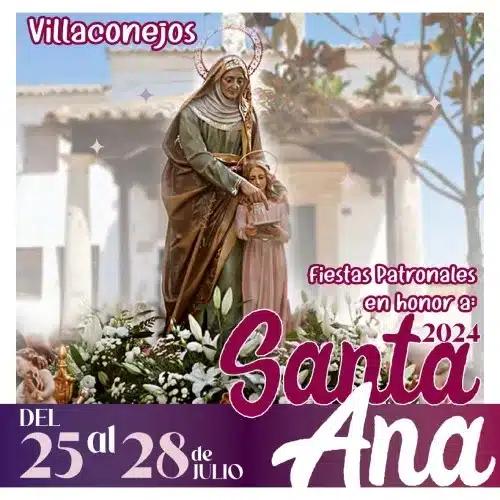 Cartel de fiestas | Fiestas de Villaconejos en honor a Santa Ana