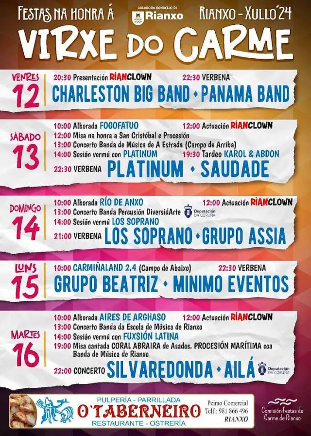 Cartel de las fiestas de Rianxo