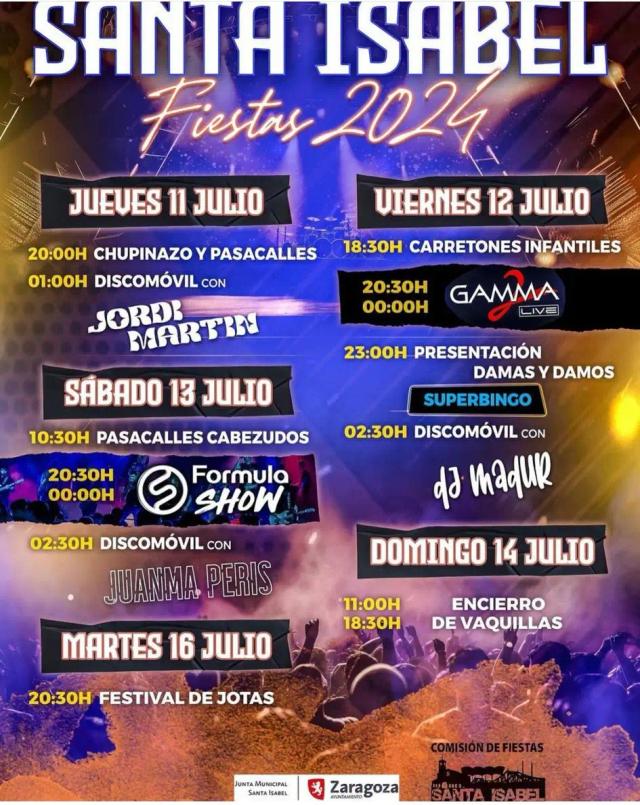 Cartel de fiestas | Fiestas de Santa Isabel 2024