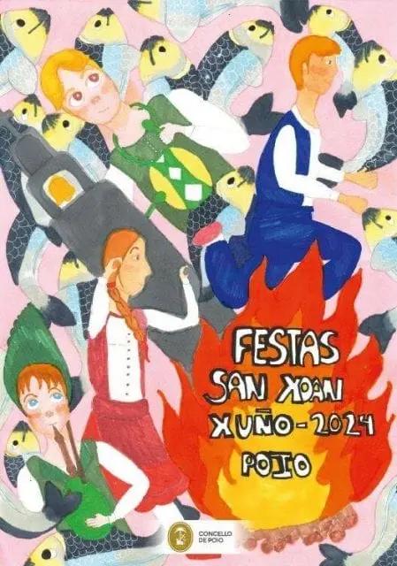 Cartel de las fiestas de Poio de Arriba