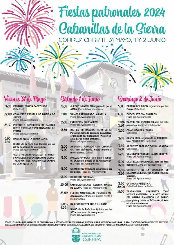 Cartel de las fiestas de Cabanillas de la Sierra